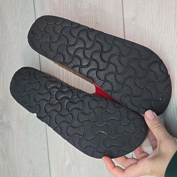 Betula By Birkenstock Women's Red Slide Sandals Shoes Sz 37/6 Regular - Picture 11 of 14